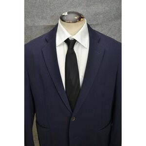 Emporio Armani Blazer Mens 42 Navy Textured Stretch Luxury Sport Coat 2Btn $375+